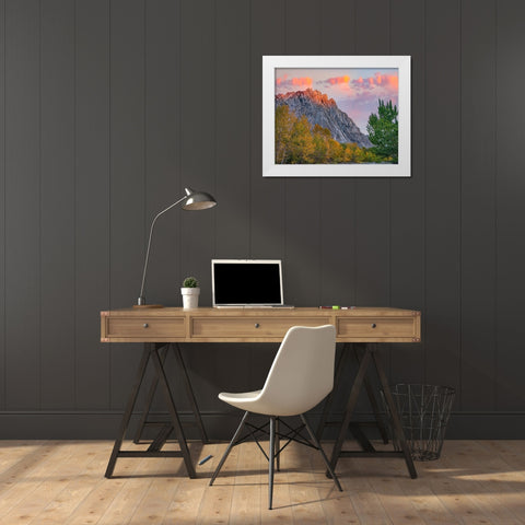 Mount Tom-Eastern Sierra-California-USA White Modern Wood Framed Art Print by Fitzharris, Tim