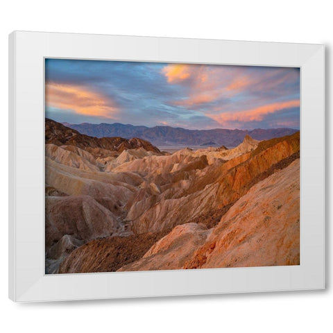 Zabriskie Point-Death Valley National Park-California-USA White Modern Wood Framed Art Print by Fitzharris, Tim