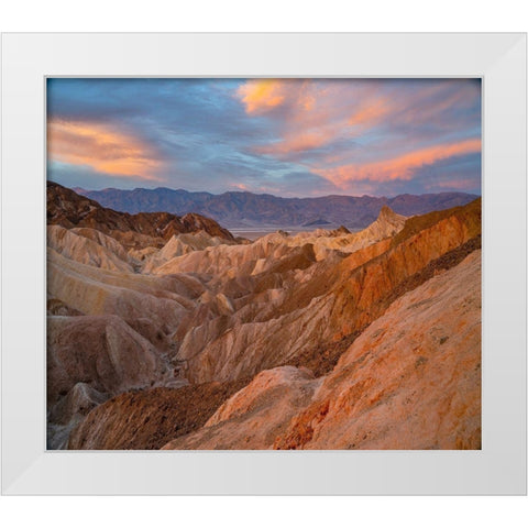 Zabriskie Point-Death Valley National Park-California-USA White Modern Wood Framed Art Print by Fitzharris, Tim