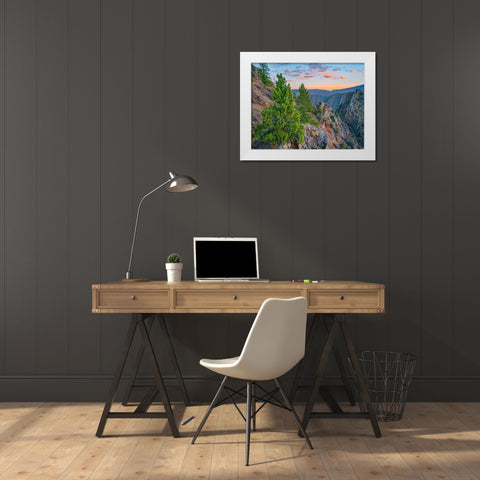 Tomichi Point-Black Canyon of the Gunnison National Park-Colorado White Modern Wood Framed Art Print by Fitzharris, Tim