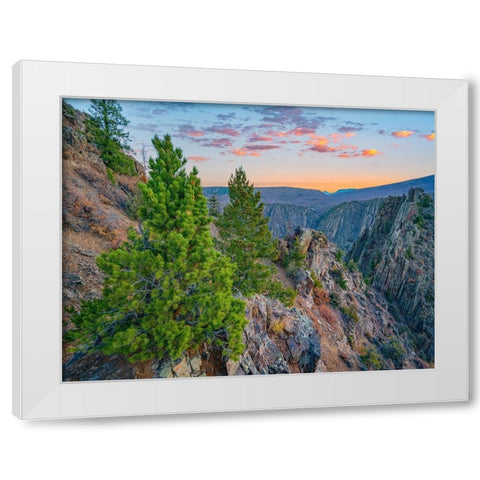 Tomichi Point-Black Canyon of the Gunnison National Park-Colorado White Modern Wood Framed Art Print by Fitzharris, Tim