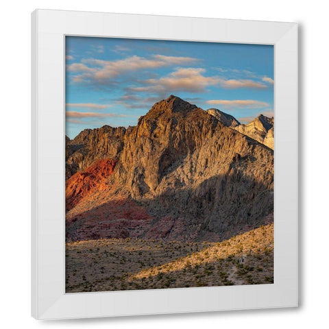 Calico Hills-Red Rock canyon National Conservation Area-Nevada White Modern Wood Framed Art Print by Fitzharris, Tim