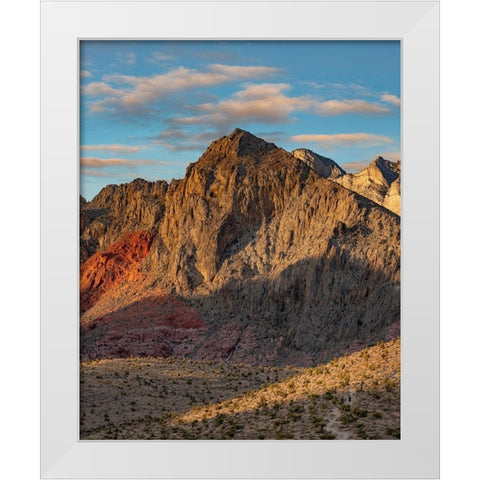 Calico Hills-Red Rock canyon National Conservation Area-Nevada White Modern Wood Framed Art Print by Fitzharris, Tim