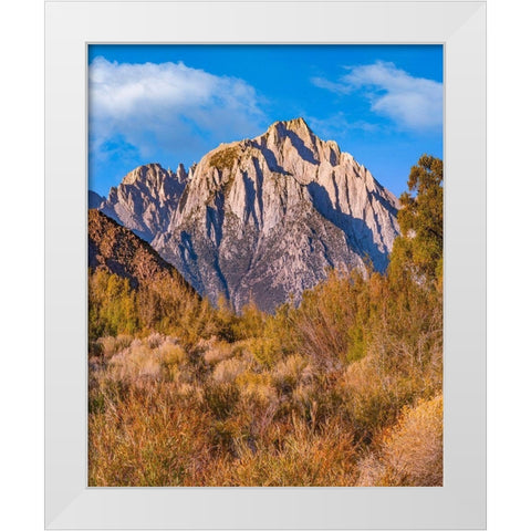 Lone Pine Peak from Tuttle Creek-Sierra Nevada-California-USA White Modern Wood Framed Art Print by Fitzharris, Tim