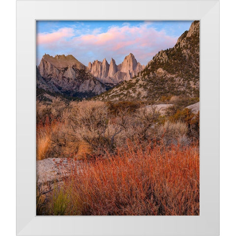 Mount Whitney-Eastern Sierra Nevada-California-USA White Modern Wood Framed Art Print by Fitzharris, Tim