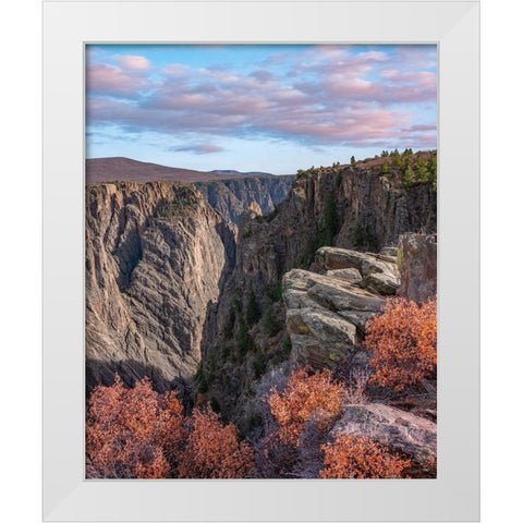 Devils Overlook-Black Canyon of the Gunnison National Park White Modern Wood Framed Art Print by Fitzharris, Tim