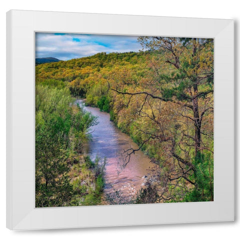 Mulberry National Wild and Scenic River White Modern Wood Framed Art Print by Fitzharris, Tim