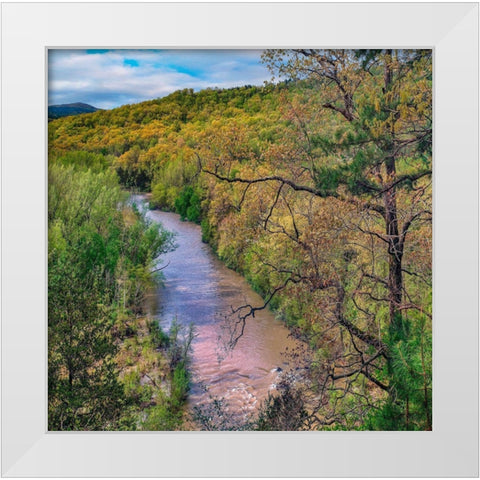 Mulberry National Wild and Scenic River White Modern Wood Framed Art Print by Fitzharris, Tim