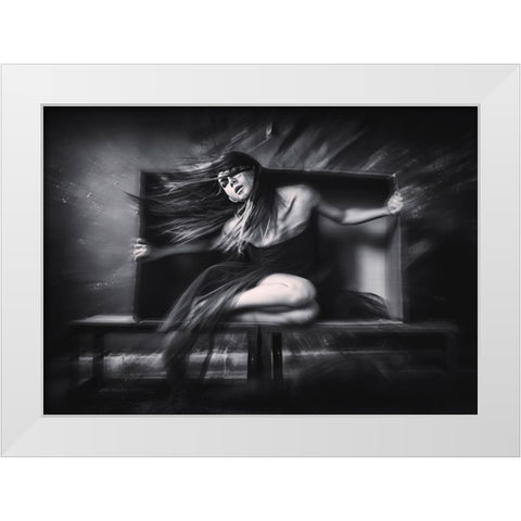 out of the box White Modern Wood Framed Art Print by Marantica, Rengga