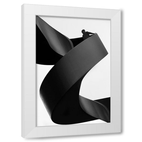 Moving Still White Modern Wood Framed Art Print by Abrantes, Paulo