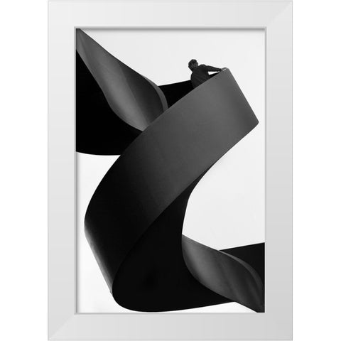 Moving Still White Modern Wood Framed Art Print by Abrantes, Paulo