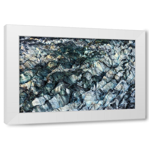 ICE Texture in Hopper Glacier White Modern Wood Framed Art Print by Kowit.Lee