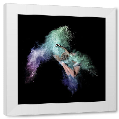 Cosmic Dancer White Modern Wood Framed Art Print by Pentony Ma, Pauline