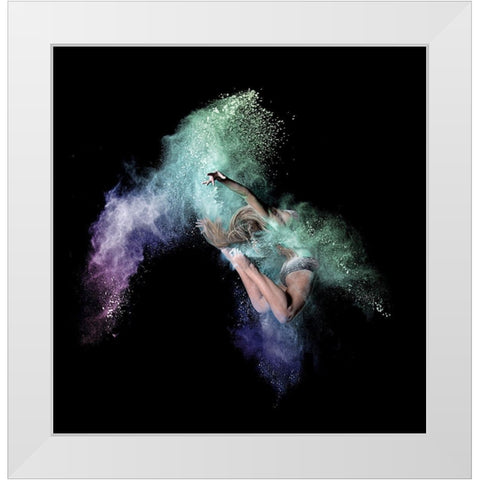 Cosmic Dancer White Modern Wood Framed Art Print by Pentony Ma, Pauline