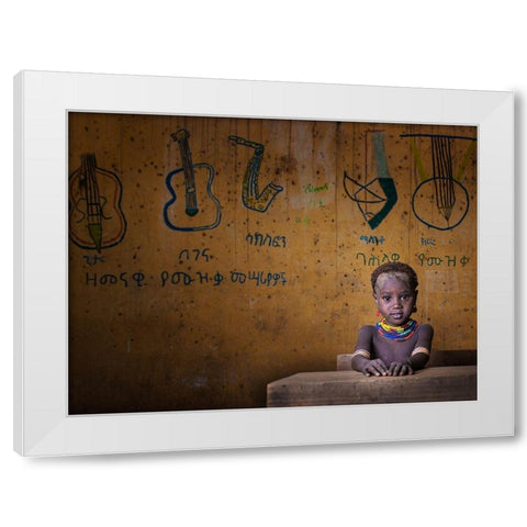 School White Modern Wood Framed Art Print by Al Sulaili, Mohammed