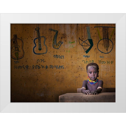 School White Modern Wood Framed Art Print by Al Sulaili, Mohammed