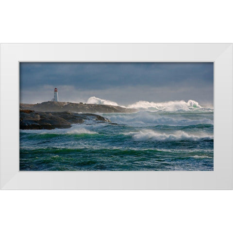 In the Protection of a Lighthouse White Modern Wood Framed Art Print by Morrison, Jamie