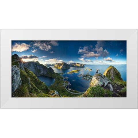 Reinebringen views White Modern Wood Framed Art Print by Nicholas Roemmelt, Dr.