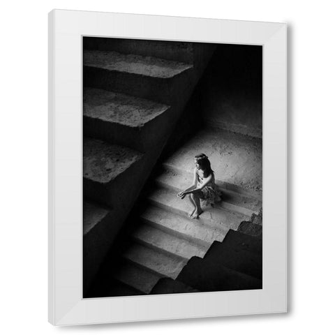 Untitled No 4821 White Modern Wood Framed Art Print by Kisworo, Sebastian