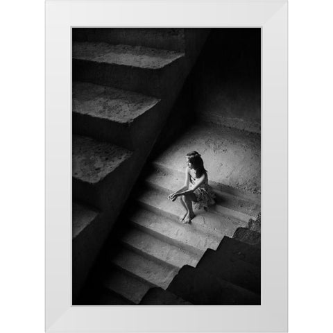 Untitled No 4821 White Modern Wood Framed Art Print by Kisworo, Sebastian