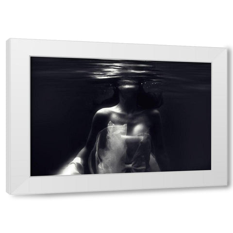 Boundaries White Modern Wood Framed Art Print by Afandi, Yusuf