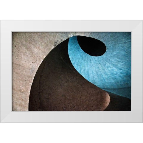 concrete wave White Modern Wood Framed Art Print by Wride, Linda