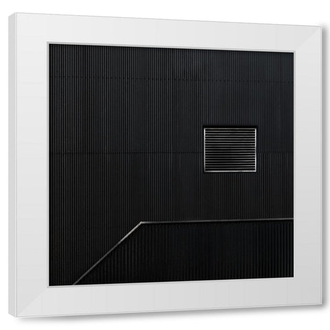 The hatch White Modern Wood Framed Art Print by Claes, Gilbert