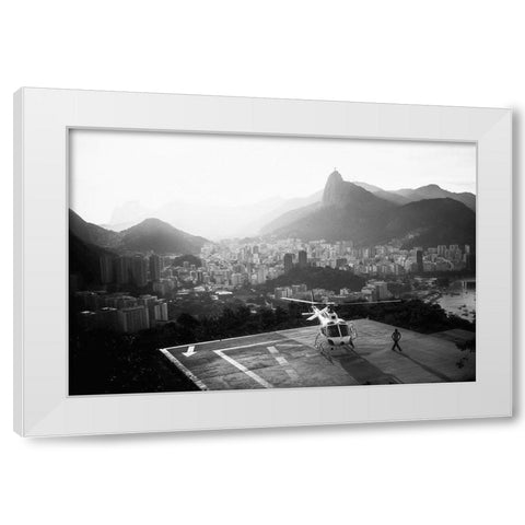 Rio White Modern Wood Framed Art Print by Virgone, Marco