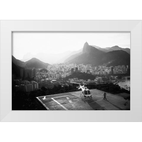 Rio White Modern Wood Framed Art Print by Virgone, Marco