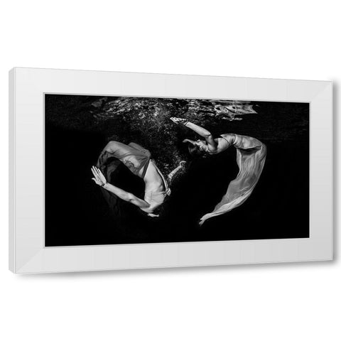 Grace Underwater White Modern Wood Framed Art Print by Kiefer, Ken