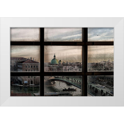 Venice Window White Modern Wood Framed Art Print by Marini, Roberto