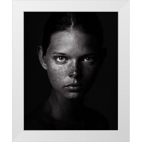 Untitled No 6458 White Modern Wood Framed Art Print by Rudoi, Danil