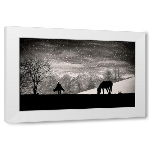 Its time to go White Modern Wood Framed Art Print by Guarino, Vito