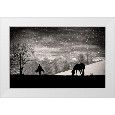 Its time to go White Modern Wood Framed Art Print by Guarino, Vito