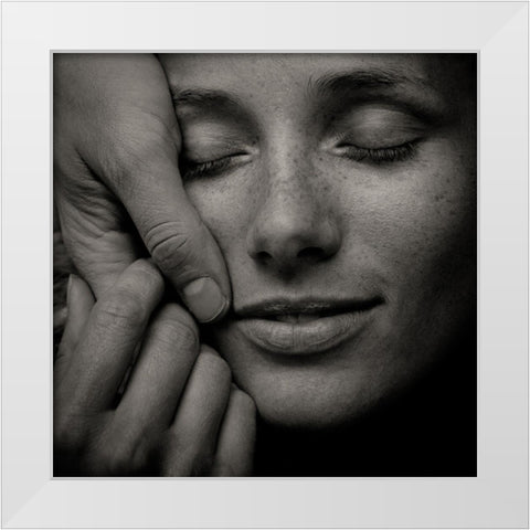 Love inside White Modern Wood Framed Art Print by Nastasenko, Andrey