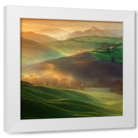 Morning Dreams White Modern Wood Framed Art Print by Browko, Krzysztof