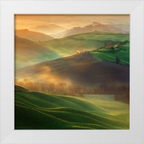 Morning Dreams White Modern Wood Framed Art Print by Browko, Krzysztof