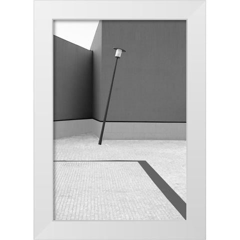 UNSTABLE BALANCE White Modern Wood Framed Art Print by Azevedo, Olavo