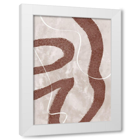 Abstract Fuzz White Modern Wood Framed Art Print by Artographie Studio