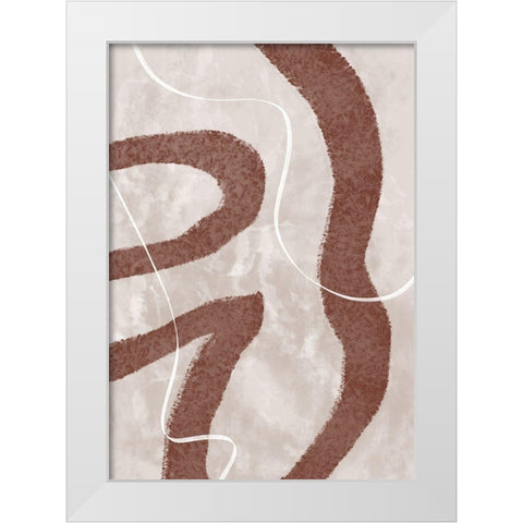 Abstract Fuzz White Modern Wood Framed Art Print by Artographie Studio