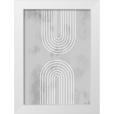 Archs in Ice White Modern Wood Framed Art Print by Artographie Studio