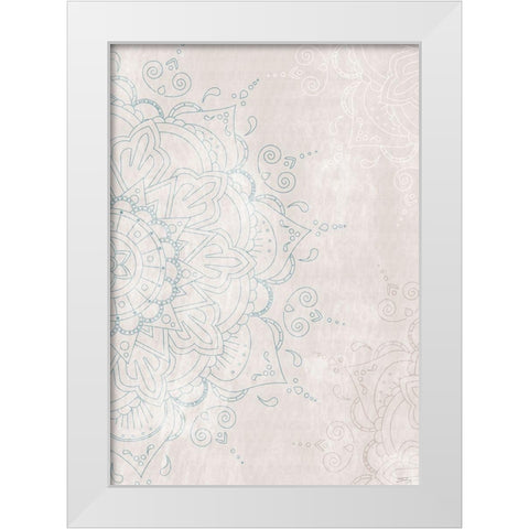 Mandala Close White Modern Wood Framed Art Print by Artographie Studio
