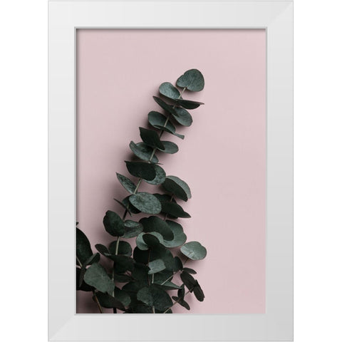 Eucalyptus Pink No02 White Modern Wood Framed Art Print by Artographie Studio