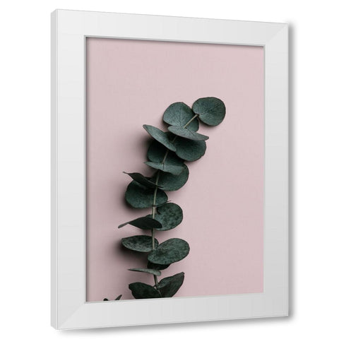 Eucalyptus Pink No 01 White Modern Wood Framed Art Print by Artographie Studio