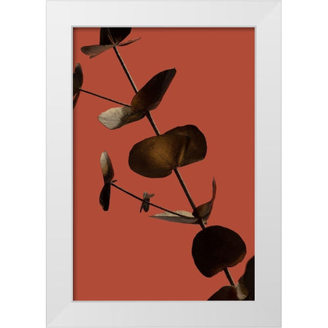Eucalyptus Gold Rust 03 White Modern Wood Framed Art Print by Artographie Studio