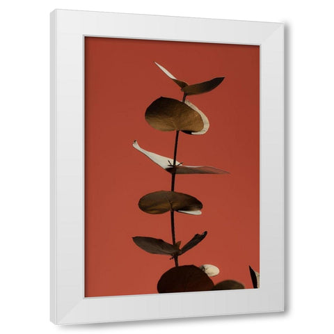 Eucalyptus Gold Rust 04 White Modern Wood Framed Art Print by Artographie Studio