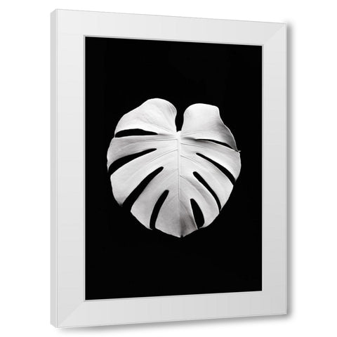 Monstera White 04 White Modern Wood Framed Art Print by Artographie Studio