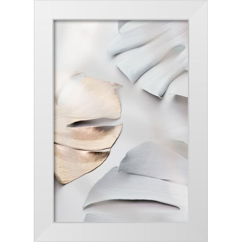 Monstera Mix 02 White Modern Wood Framed Art Print by Artographie Studio