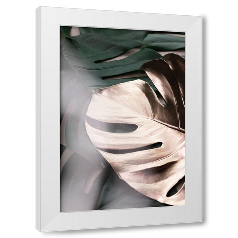 Monstera Mix 03 White Modern Wood Framed Art Print by Artographie Studio