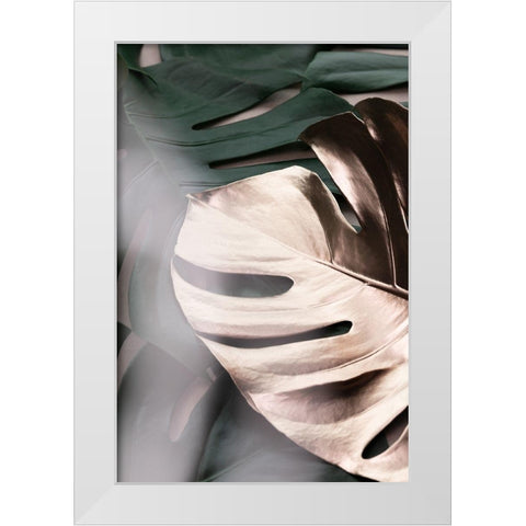 Monstera Mix 03 White Modern Wood Framed Art Print by Artographie Studio